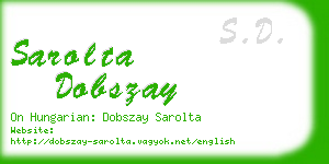 sarolta dobszay business card